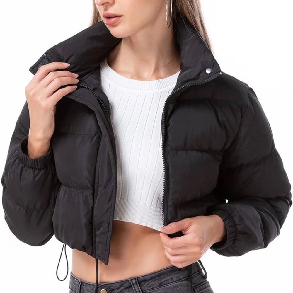 Express black puffer coat jacket size small
